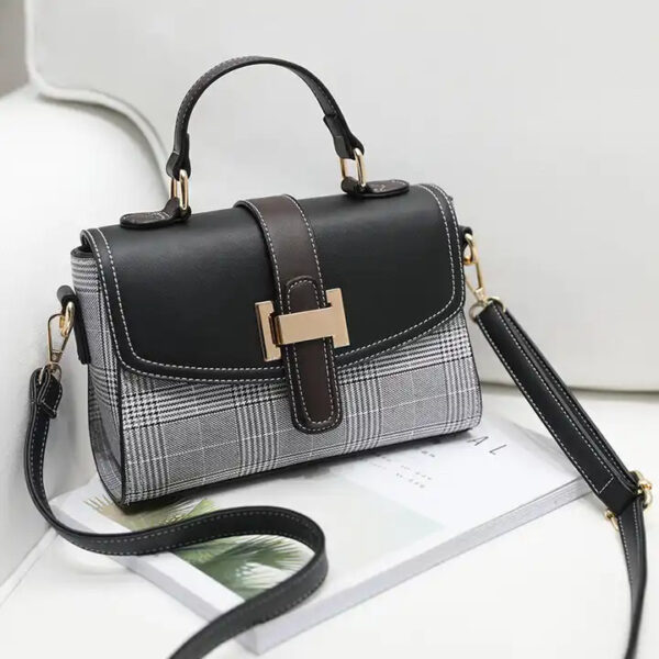 WB092-Casual Leather One-shoulder Handbag - Image 3