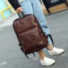 WB035 Trendy Casual PU Leather Backpack