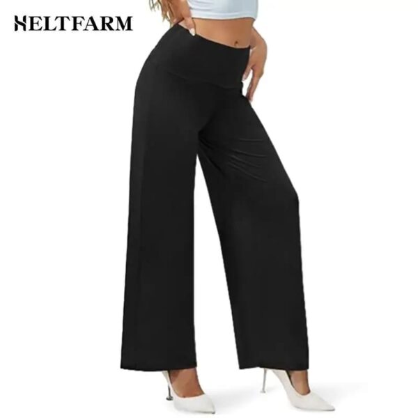 WD414 Stretchy Wide Leg Palazzo Lounge Pants - Image 8