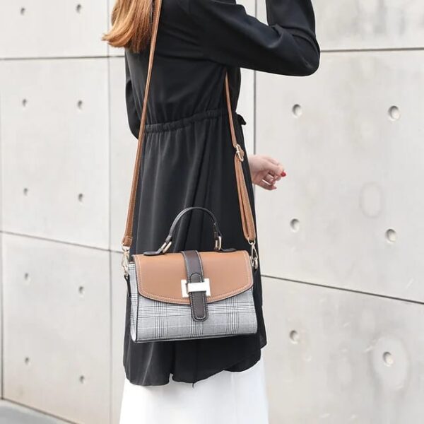 WB092-Casual Leather One-shoulder Handbag - Image 13