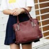 WB097- High Capacity Leather Tote Bag