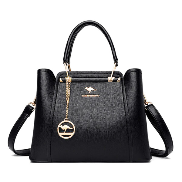 MH023 Women Soft Leather Handbag - Black