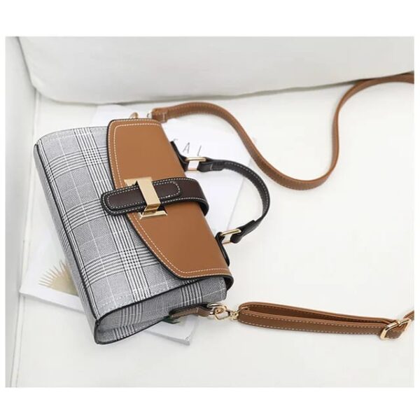 WB092-Casual Leather One-shoulder Handbag - Image 5