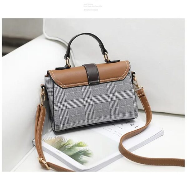 WB092-Casual Leather One-shoulder Handbag - Image 6