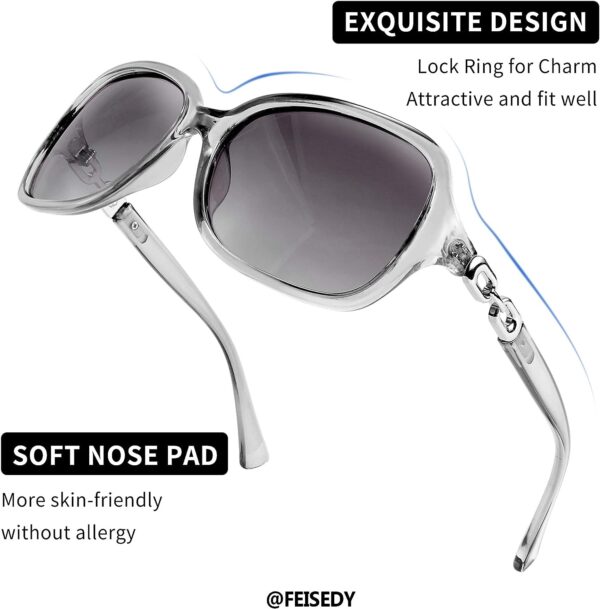 WSG610  Vintage Square Polarized Sunglasses - Image 3