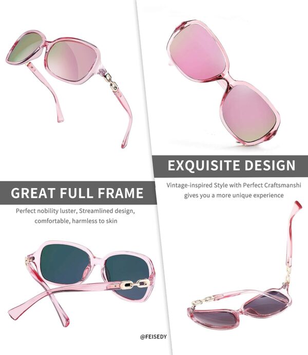 WSG610  Vintage Square Polarized Sunglasses - Image 11