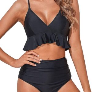 WBW306 Two Piece Swimsuits High Waist Bikini Set