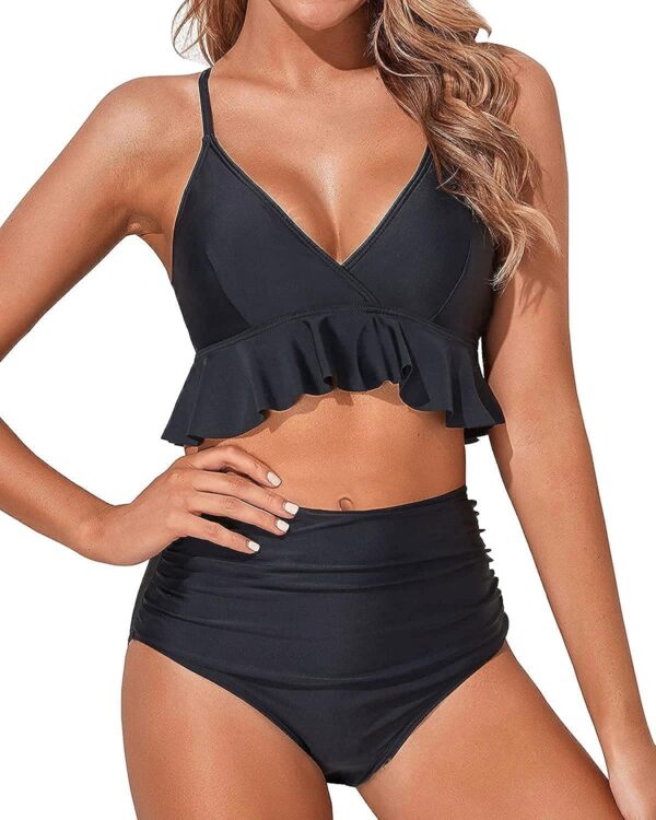 WBW306 Two Piece Swimsuits High Waist Bikini Set