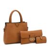 WB075- 3 Pcs Multi Layers Tote Handbag Set