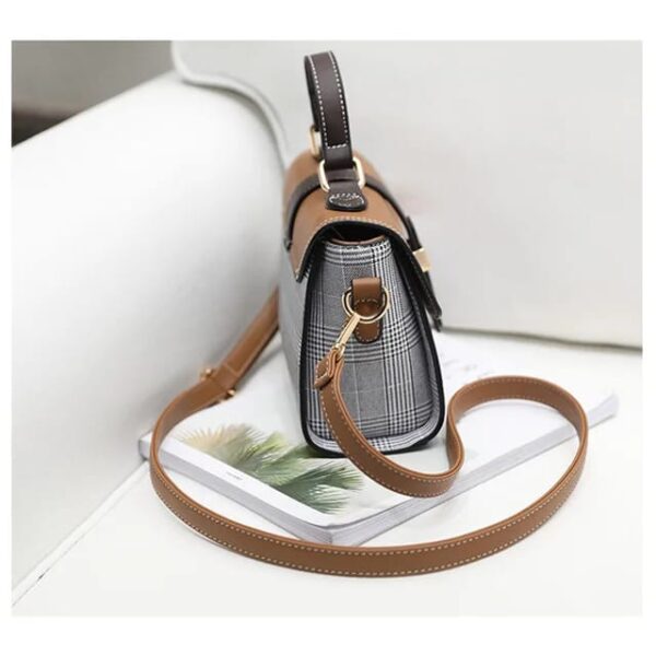 WB092-Casual Leather One-shoulder Handbag - Image 7