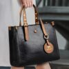 WB079 - Luxury Leather Handbags - Black