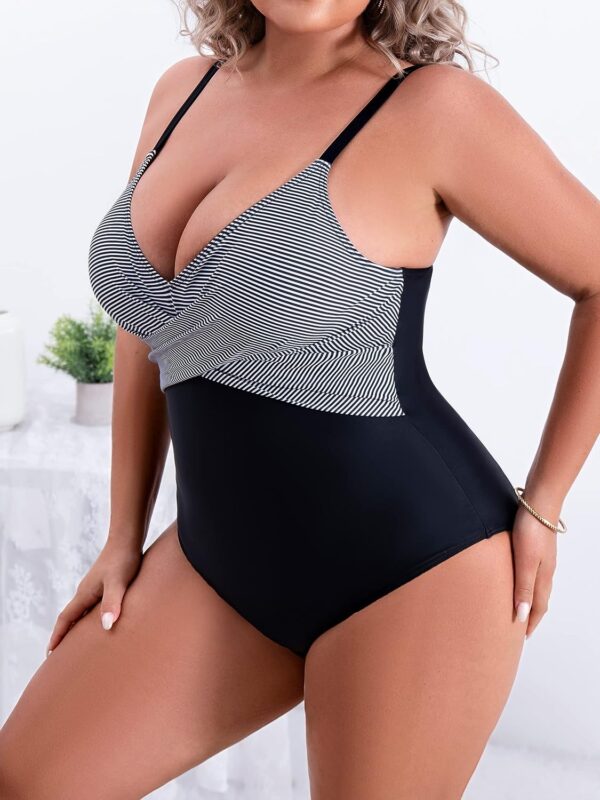 WBW302 - Tummy Control Front Cross Bathing One Piece Swimsuits - Image 4