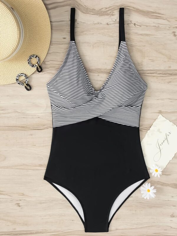 WBW302 - Tummy Control Front Cross Bathing One Piece Swimsuits - Image 5