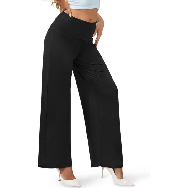WD414 Stretchy Wide Leg Palazzo Lounge Pants - Image 5
