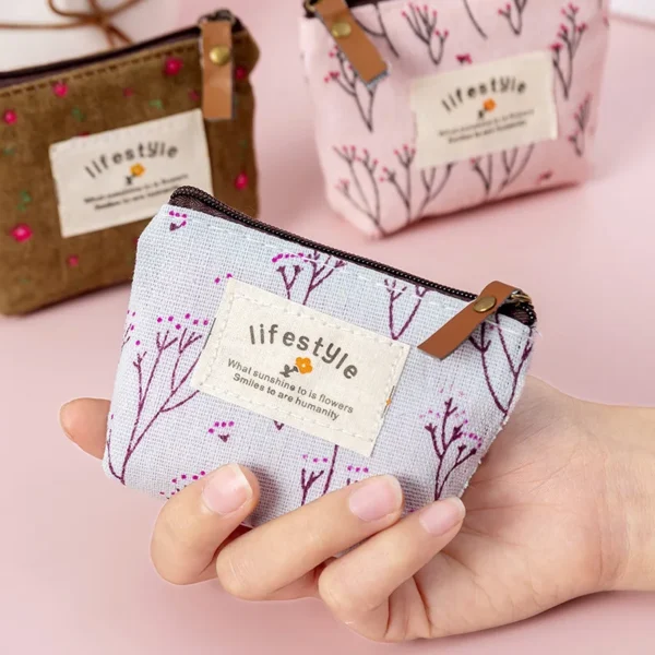 FA859 Flower Pattern Small Coin Purses - Image 4