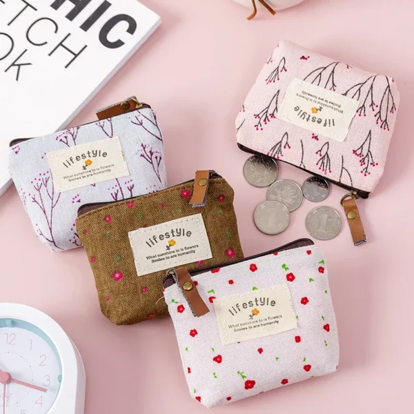 FA859 Flower Pattern Small Coin Purses