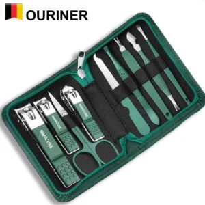 FA804 9 Pcs Manicure Set With Leather Case