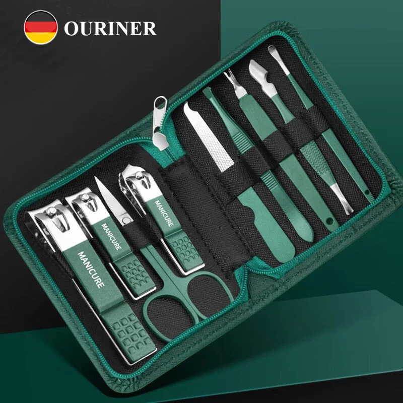 FA804 9 Pcs Manicure Set With Leather Case