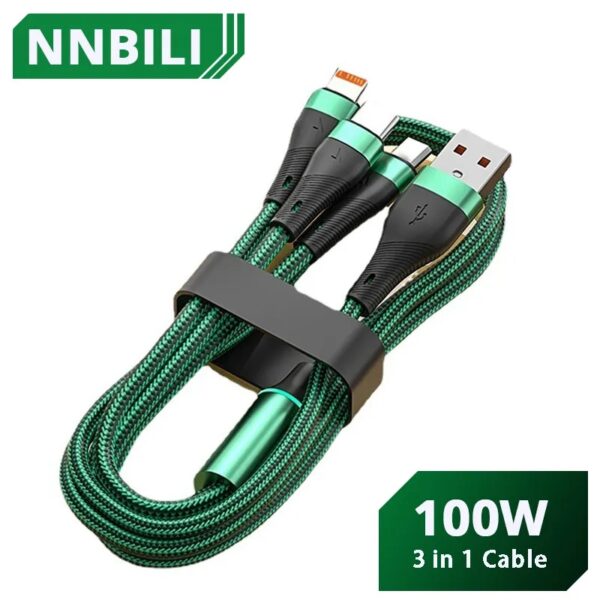 SP133 100W 6A USB To Type C 3 in 1 Charging Cable Fast Charge - Image 5