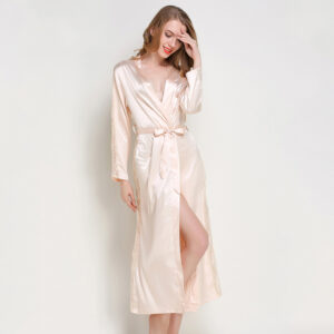 WD456 Spring and Autumn Silk Night Gown