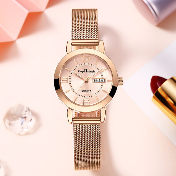 Korean version simple mesh belt watch