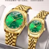 New genuine mechanical gold couple watches