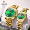 New genuine mechanical gold couple watches