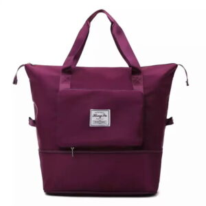 WB069 Foldable Travel Handbag - Darkpurple