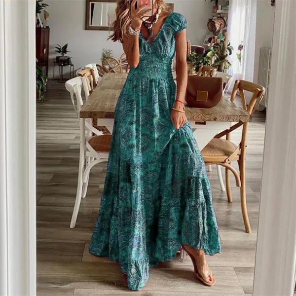 WD422 Bohemian Vintage Long Dress