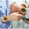 Diamond gold business couple watch