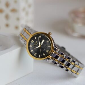 Swiss Genuine Quartz Watch - Phnom Penh Black Background Women's Numbers