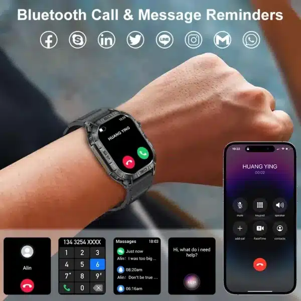 K63 - AMOLED Screen Bluetooth Call Smart Watch Sports - Image 8