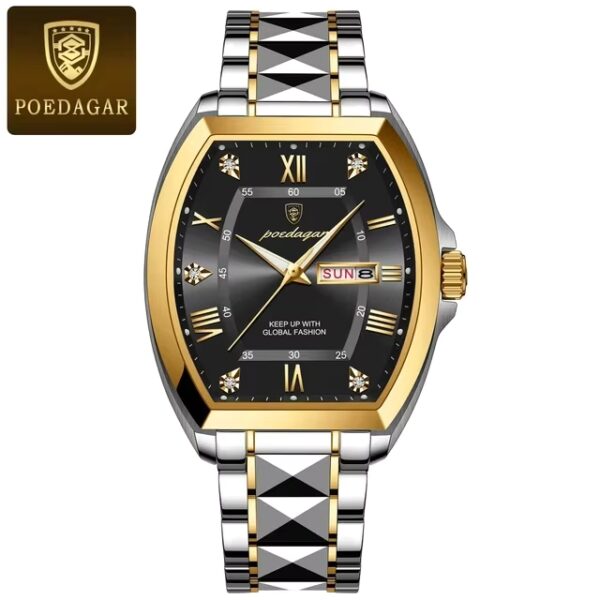 MW745 - POEDAGAR Luxury Man Clock Tonneau Dial Quartz Men Watch - Image 7