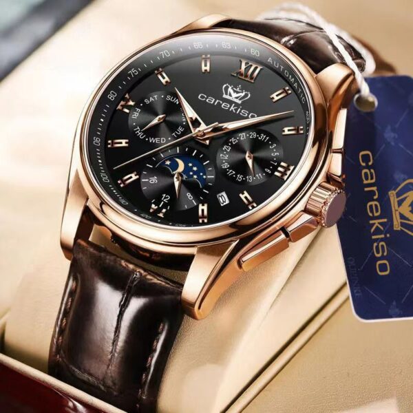 MW741 - Carekiso Casual Men Watch Luxury Leather Waterproof