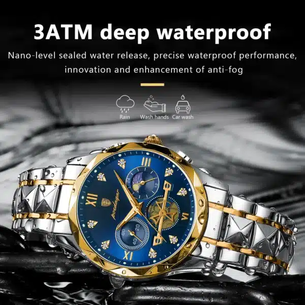 MW740 - POEDAGAR Luxury Man Wristwatch Waterproof Luminous Chronograph Watch for Men - Image 6