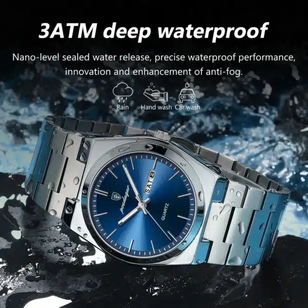 MW742 - POEDAGAR Luxury Watch For Man Waterproof Luminous Date Week - Image 2