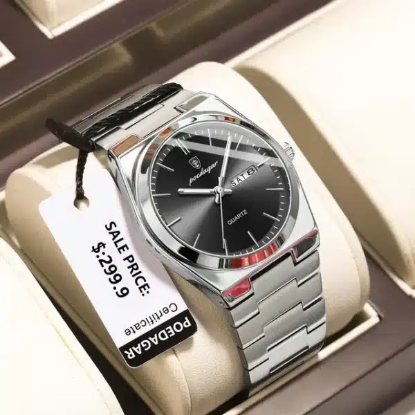 MW742 - POEDAGAR Luxury Watch For Man Waterproof Luminous Date Week - Image 6