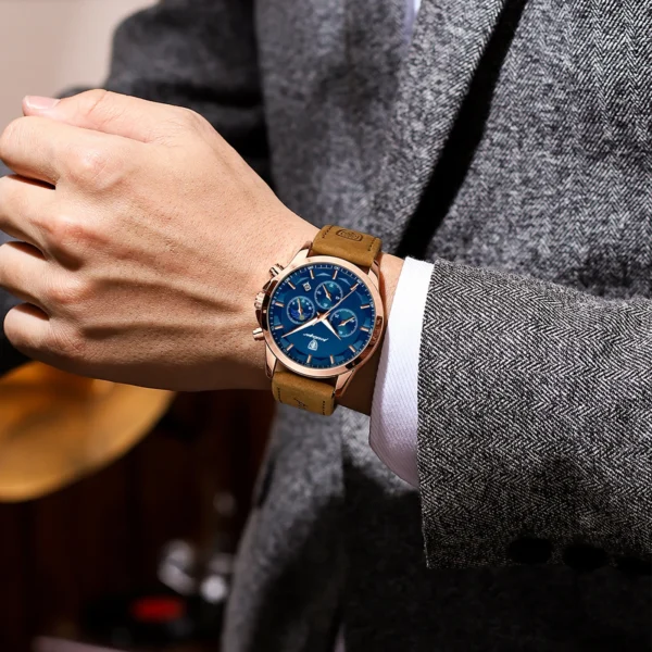 MW743 - POEDAGAR Men Quartz Watch Luxury Sports Waterproof Chronograph Luminous Date Man Wristwatch - Image 6