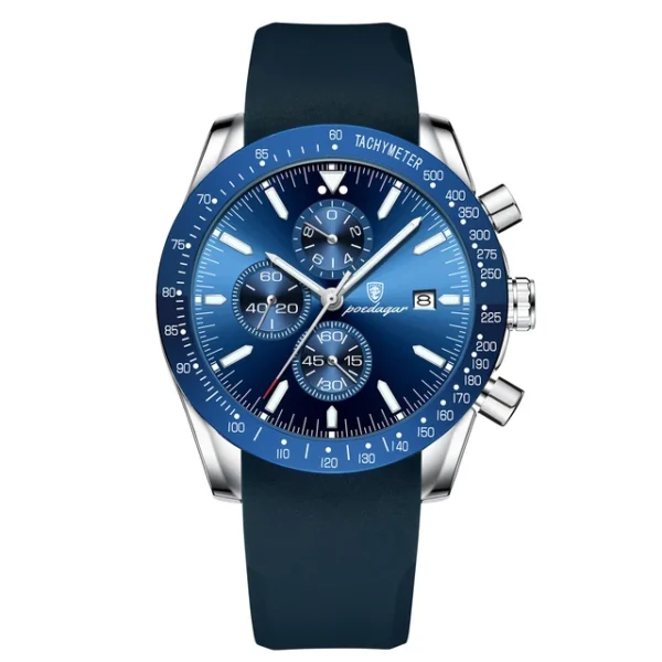 MW746 - POEDAGAR Men Watch Fashion Sport Chronograph Silicone