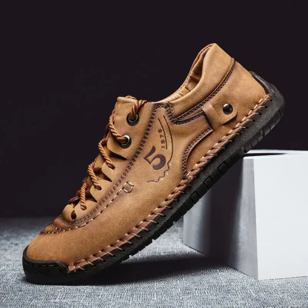 MF014 High Quality Men's Comfortable Leather Casual Shoes Soft Classic Ankle - Image 2