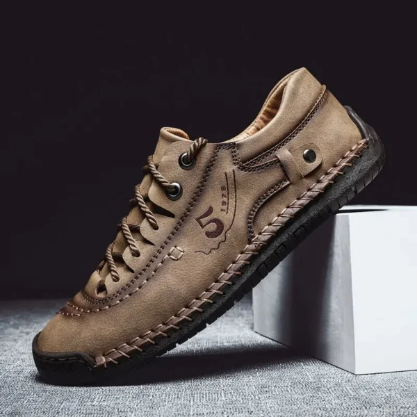 MF014 High Quality Men's Comfortable Leather Casual Shoes Soft Classic Ankle - Image 3
