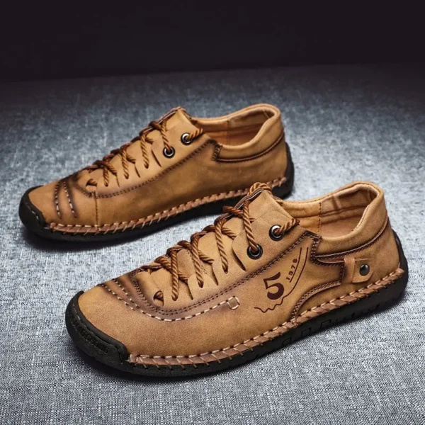 MF014 High Quality Men's Comfortable Leather Casual Shoes Soft Classic Ankle - Image 4