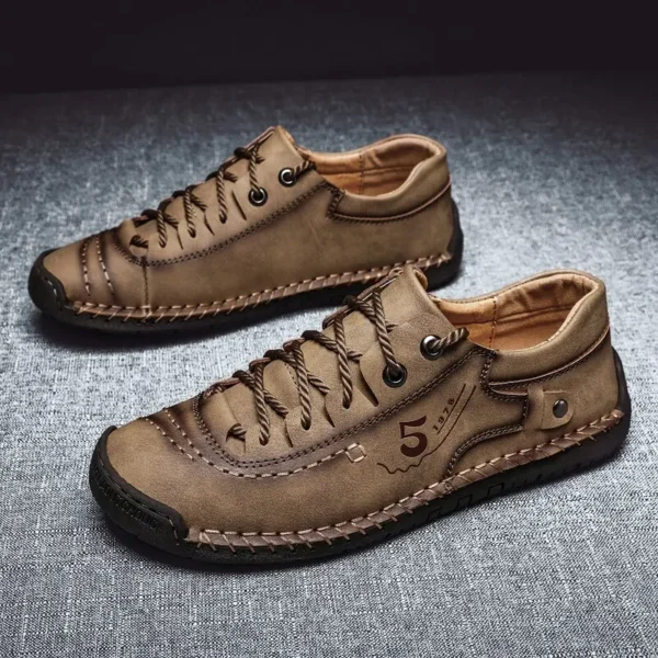 MF014 High Quality Men's Comfortable Leather Casual Shoes Soft Classic Ankle - Image 5