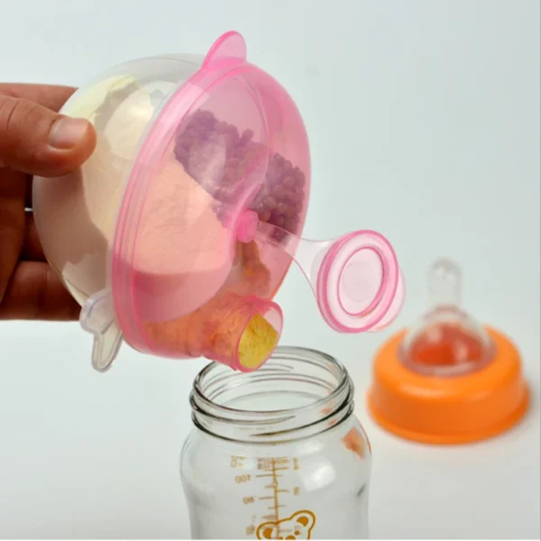 NB036 Baby Milk Powder Dispenser, BPA Free, 3 Compartments, Leak Free - Image 4