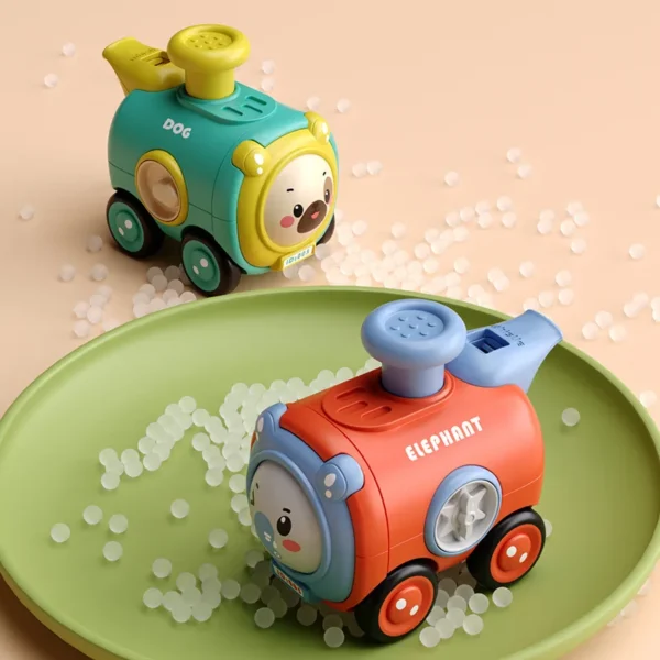 TY001 Inertia Toy Car Press Face Changing with Whistle Small Train - Image 3