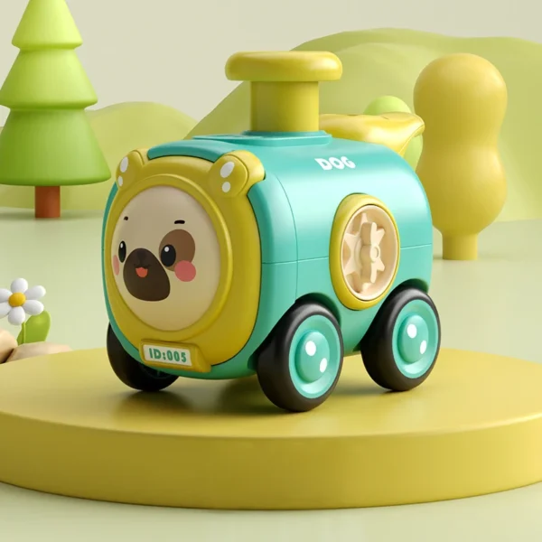 TY001 Inertia Toy Car Press Face Changing with Whistle Small Train - Image 5