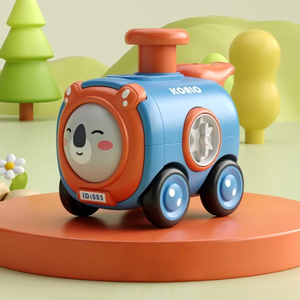 TY001 Inertia Toy Car Press Face Changing with Whistle Small Train - Image 6