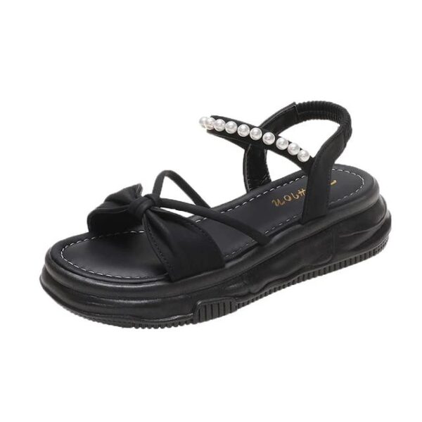 WF107 Comfort Shoes for Women Pearl Sandals Summer Heels - Image 6