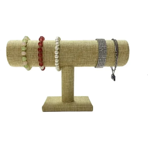 FA873 Elegant Velvet Jewelry Display Stand, Rack Holder with T-Bar for Necklace - Image 3