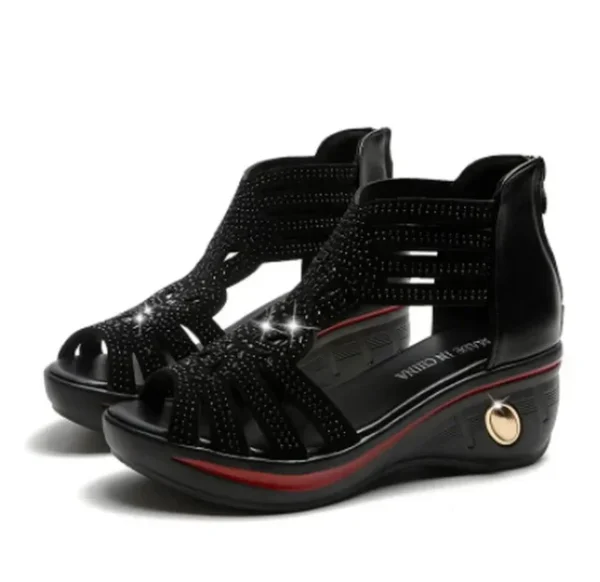 WF108 Hollow Wedge Sandals Women Elegant Shoes Ladies Sandals - Image 8